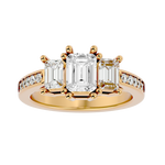 Davinia Three Stone Solitaire Ring