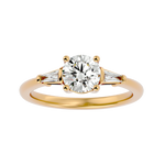 Alpha Three Stone Solitaire Ring